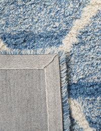 Cosmic Blue, Ivory Retro Collection Plush Shag Rug - Image 5