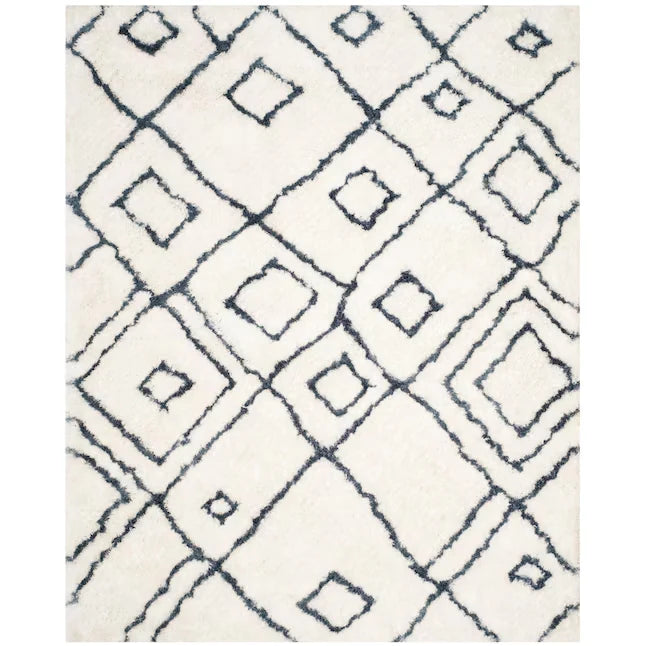 Cosmic Blue Retro Collection Plush Shag Rug - Image 2