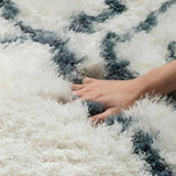 Cosmic Blue Retro Collection Plush Shag Rug - Image 4