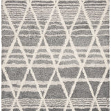 Cosmic Grey, Ivory Retro Collection Plush Shag Rug - Image 2