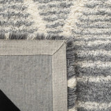 Cosmic Grey, Ivory Retro Collection Plush Shag Rug - Image 4