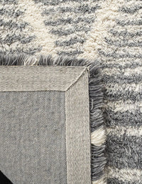 Cosmic Grey, Ivory Retro Collection Plush Shag Rug - Image 4
