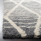 Cosmic Grey, Ivory Retro Collection Plush Shag Rug - Image 5