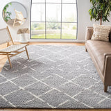 Cosmic Grey Retro Collection Plush Shag Rug - Image 1