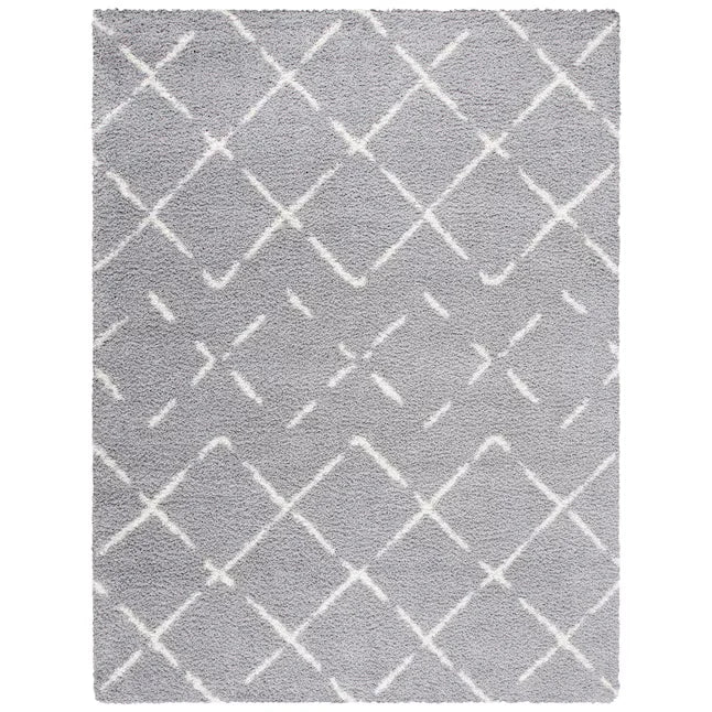 Cosmic Grey Retro Collection Plush Shag Rug - Image 2