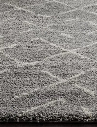 Cosmic Grey Retro Collection Plush Shag Rug - Image 3