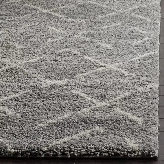 Cosmic Grey Retro Collection Plush Shag Rug - Image 3