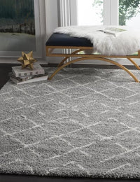 Cosmic Grey Retro Collection Plush Shag Rug - Image 4