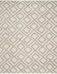 Cosmic Ivory Beige Retro Collection Plush Shag Rug - Image 1