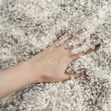 Cosmic Ivory Beige Retro Collection Plush Shag Rug - Image 3
