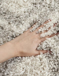 Cosmic Ivory Beige Retro Collection Plush Shag Rug - Image 3