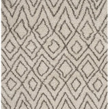 Cosmic Ivory, Grey Retro Collection Plush Shag Rug - Image 2