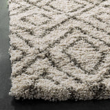 Cosmic Ivory, Grey Retro Collection Plush Shag Rug - Image 3