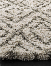 Cosmic Ivory, Grey Retro Collection Plush Shag Rug - Image 3
