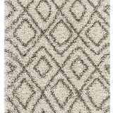 Cosmic Ivory, Grey Retro Collection Plush Shag Rug - Image 4