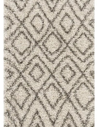 Cosmic Ivory, Grey Retro Collection Plush Shag Rug - Image 4