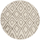 Cosmic Ivory, Grey Retro Collection Plush Shag Rug - Image 5