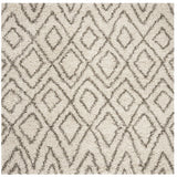 Cosmic Ivory, Grey Retro Collection Plush Shag Rug - Image 6