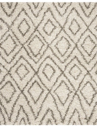 Cosmic Ivory, Grey Retro Collection Plush Shag Rug - Image 6