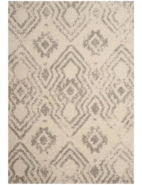 Cosmic IvoryGray Retro Collection Plush Shag Rug - Image 1