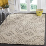 Cosmic IvoryGray Retro Collection Plush Shag Rug - Image 2