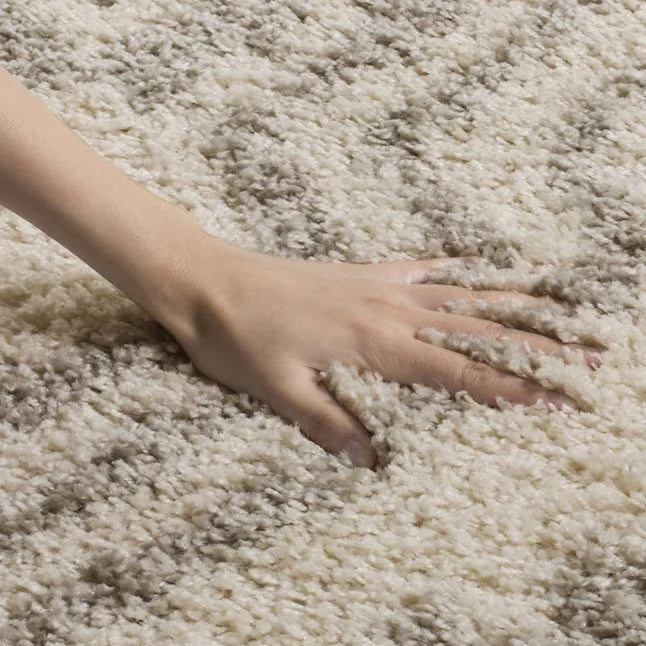 Cosmic IvoryGray Retro Collection Plush Shag Rug - Image 3