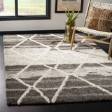 Cosmic Sand, Ivory Retro Collection Plush Shag Rug - Image 1