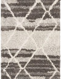Cosmic Sand, Ivory Retro Collection Plush Shag Rug - Image 7