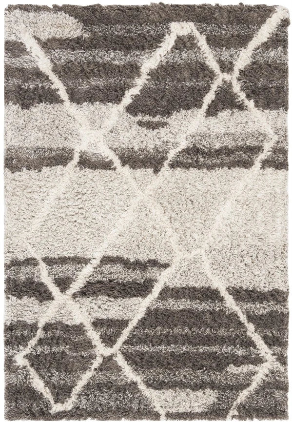 Cosmic Sand, Ivory Retro Collection Plush Shag Rug - Image 7