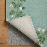 Costal Blue Floral Hand-Tufted Wool Rug - Image 3