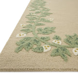 Costal Cream Floral Hand-Tufted Wool Rug - Image 2