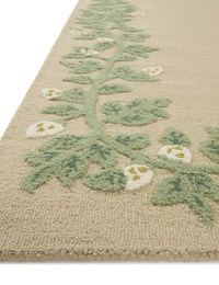 Costal Cream Floral Hand-Tufted Wool Rug - Image 2