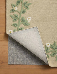 Costal Cream Floral Hand-Tufted Wool Rug - Image 3