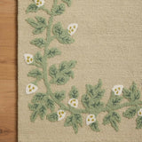 Costal Cream Floral Hand-Tufted Wool Rug - Image 4