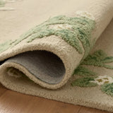 Costal Cream Floral Hand-Tufted Wool Rug - Image 5
