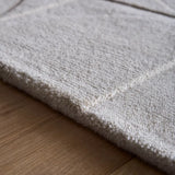 Cream Geometric Hand-Tufted Wool Rug - Image 3