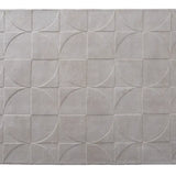 Cream Geometric Hand-Tufted Wool Rug - Image 5