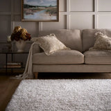 Cream Solid Plush Shag Rug - Image 1