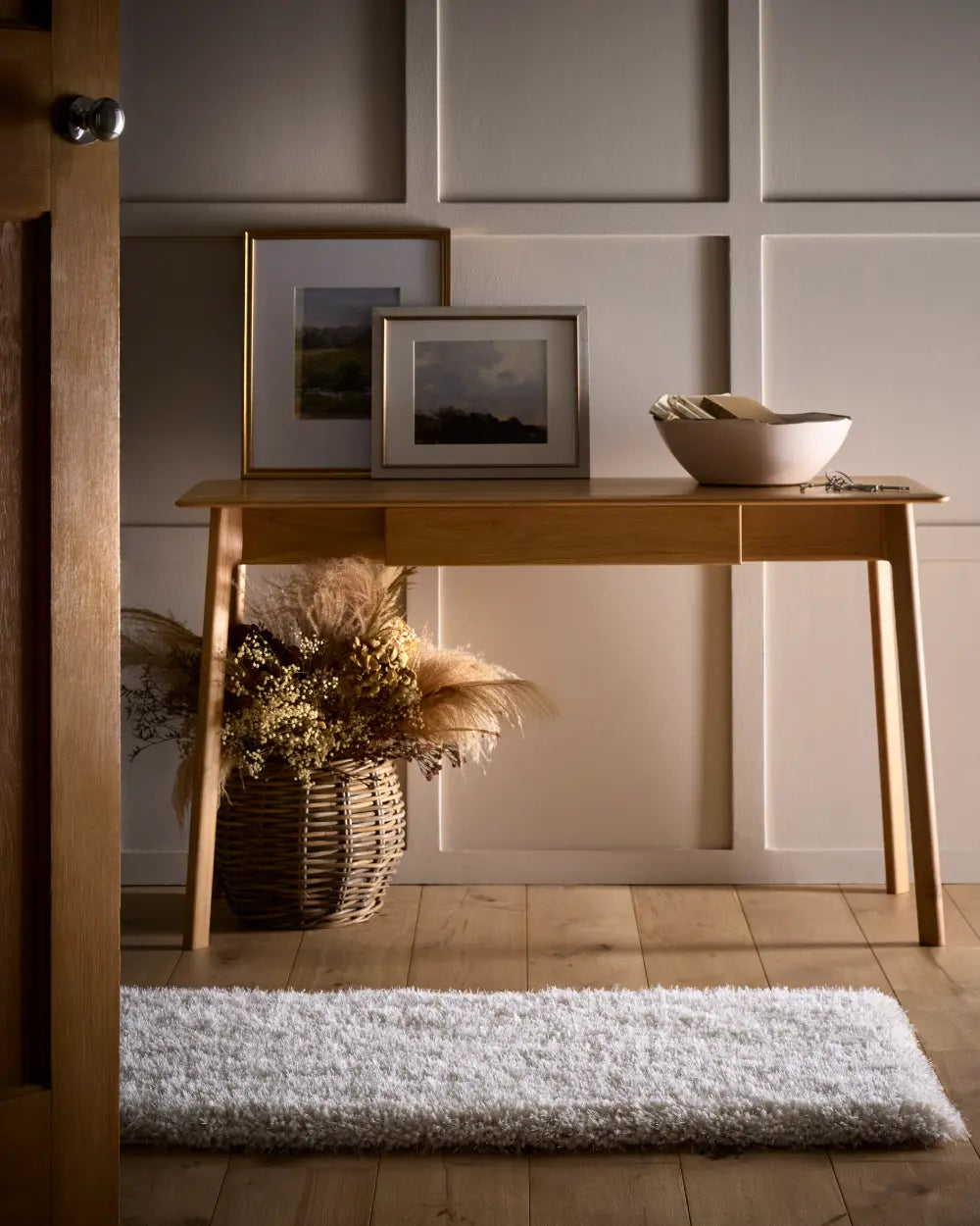 Cream Solid Plush Shag Rug - Image 2