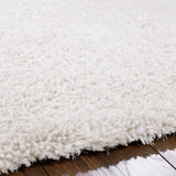 Cream Solid Plush Shag Rug - Image 7