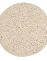 Cream Solid Plush Shag Rug - Image 8