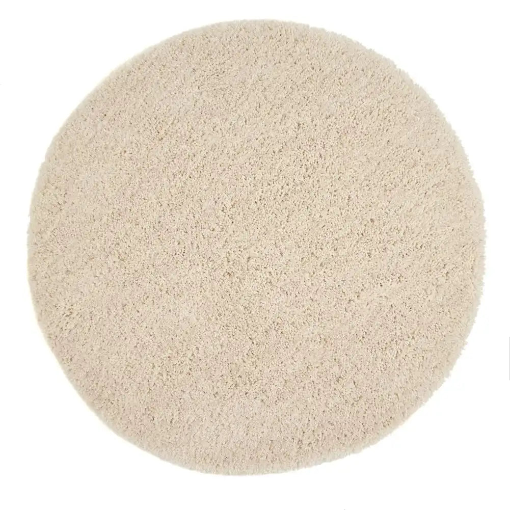 Cream Solid Plush Shag Rug - Image 8