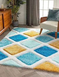 Cut Cross D Plush Shag Rug - Image 5