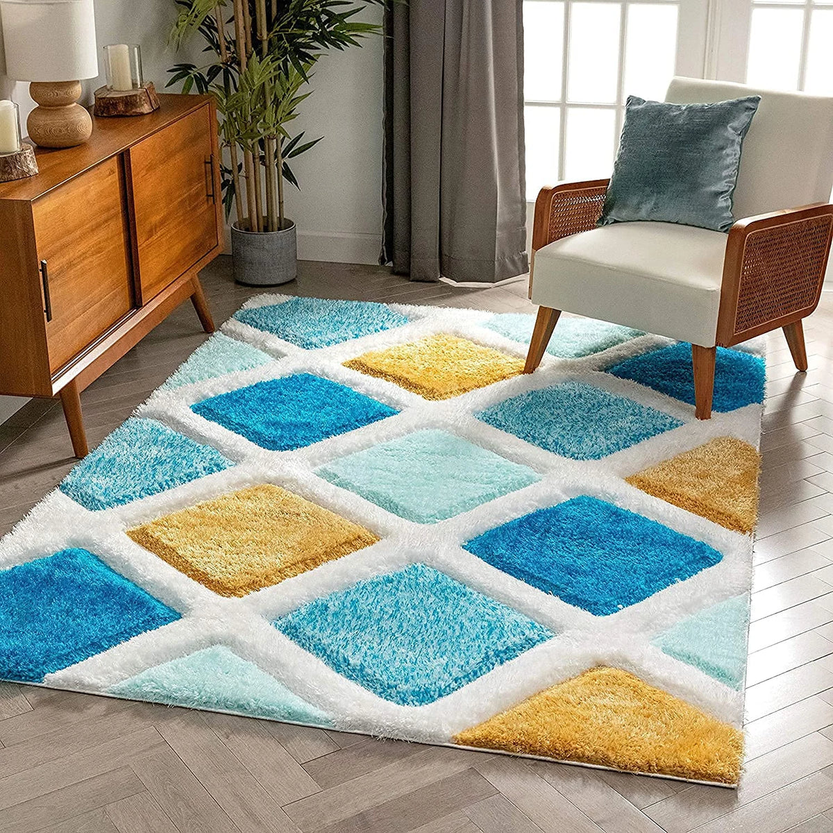 Cut Cross D Plush Shag Rug - Image 5