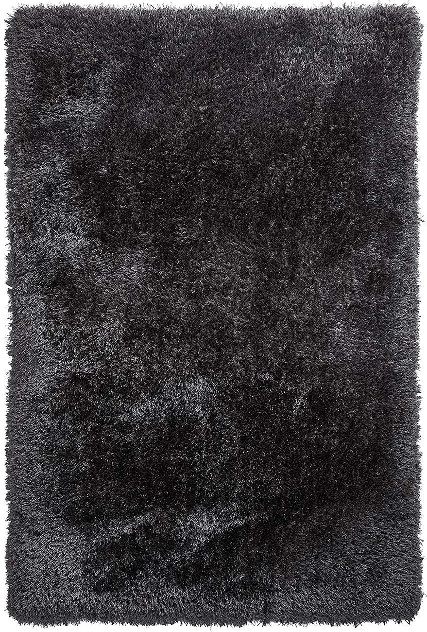 Dark Grey Solid Plush Shag Rug - Image 2