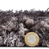 Dark Grey Solid Plush Shag Rug - Image 3