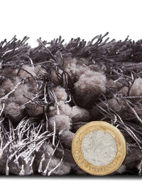 Dark Grey Solid Plush Shag Rug - Image 3