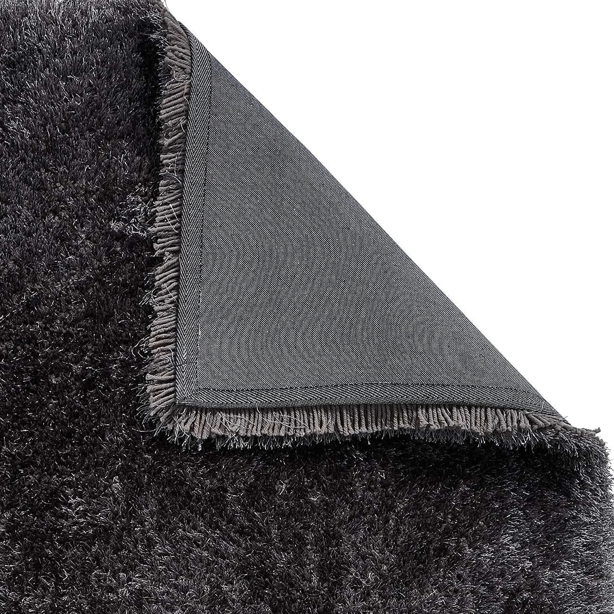 Dark Grey Solid Plush Shag Rug - Image 4