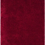 Dark Red Solid Plush Shag Rug - Image 2
