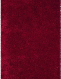 Dark Red Solid Plush Shag Rug - Image 2